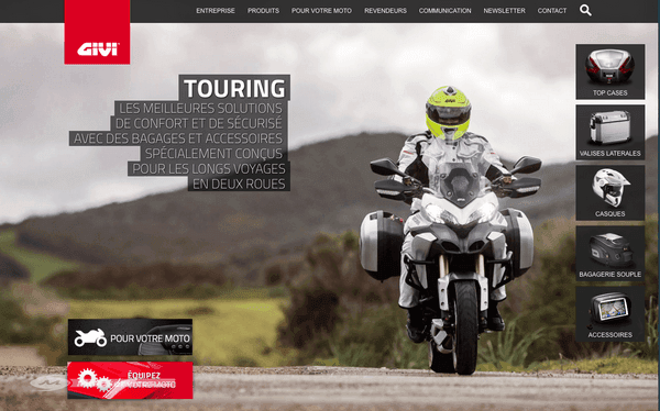Equipez votre moto ou scooter en live sur le site Givi