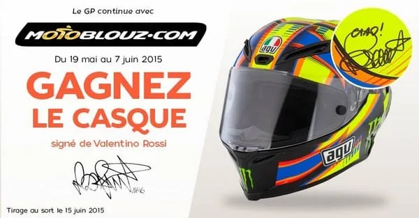 Gagnez un casque signé par Rossi avec Motoblouz  !