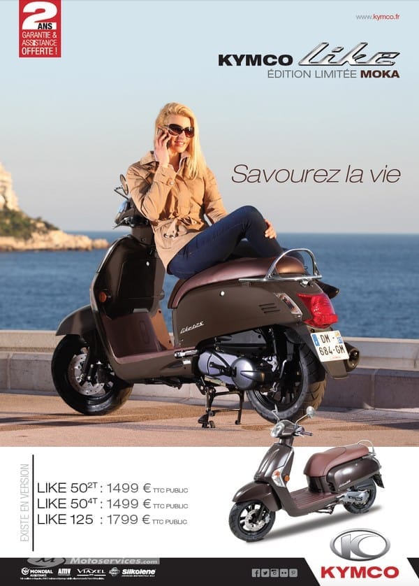Kymco Like 50 et 125 : édition limitée Moka