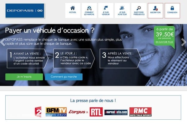 Depopass propose de sécuriser le paiement d’un véhicule d’occasion