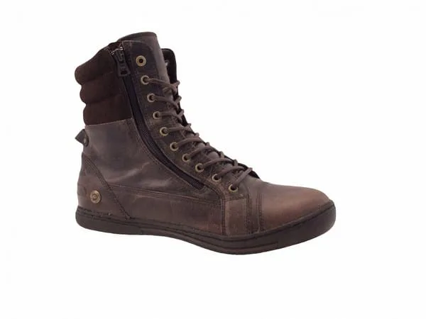 Baskets moto 1964 Cafe Racer Rugged : du cuir vielli pour le look