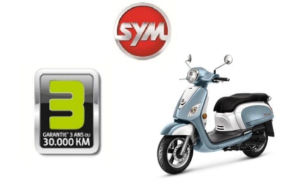 Sym : 3 ans de garantie sur les scooters 50 cm3