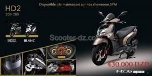 Arrivée du scooter SYM HD 200i CBS sur le réseau algérien