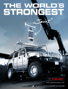 Nouveauté Algérie : les Jeans avec protection Esquad sont là !