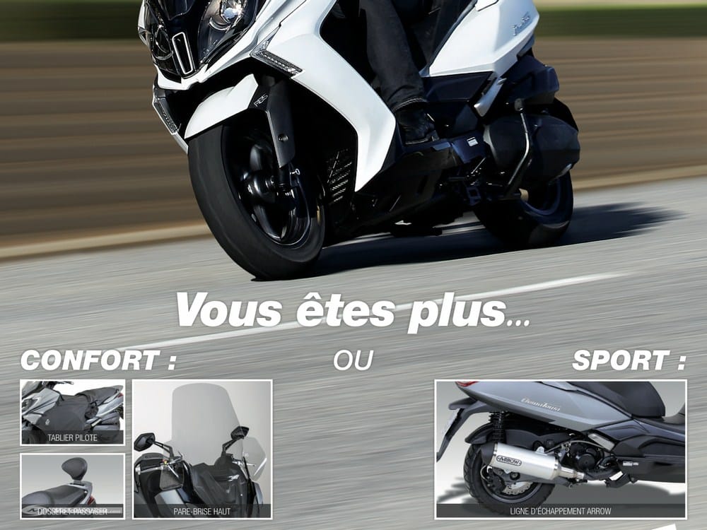 400€ d’accessoires offerts sur votre Kymco 125 Downtown !