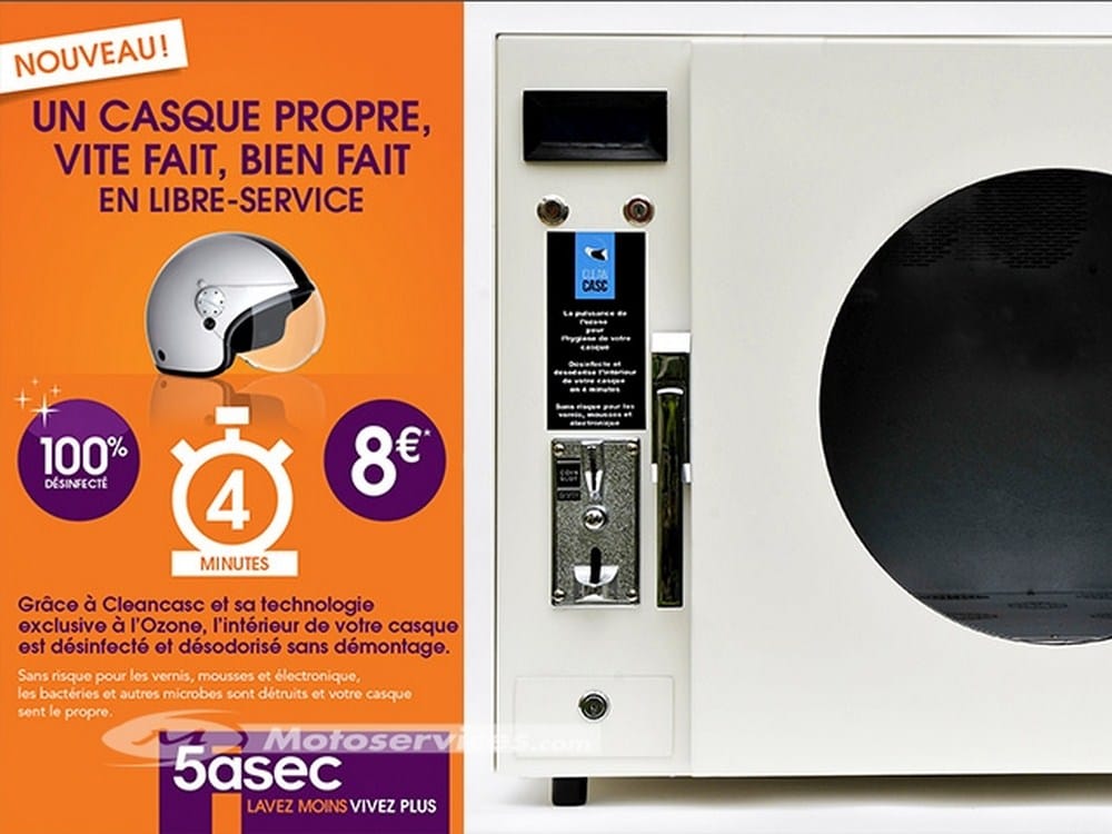 5àsec nettoie les casques à l’ozone