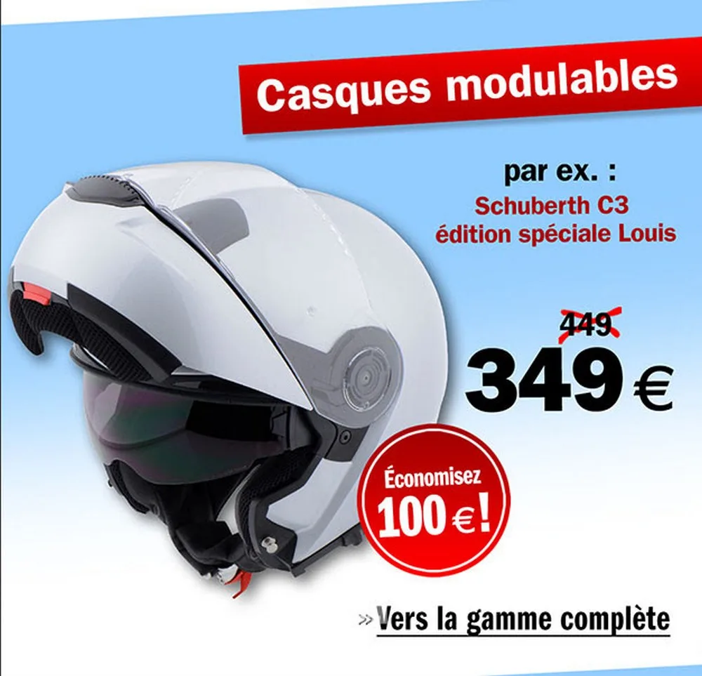 Braderie casques chez Louis Moto