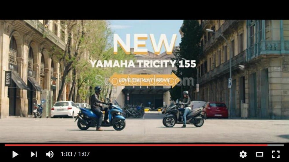Vidéo : scooter 3 roues Yamaha Tricity 155