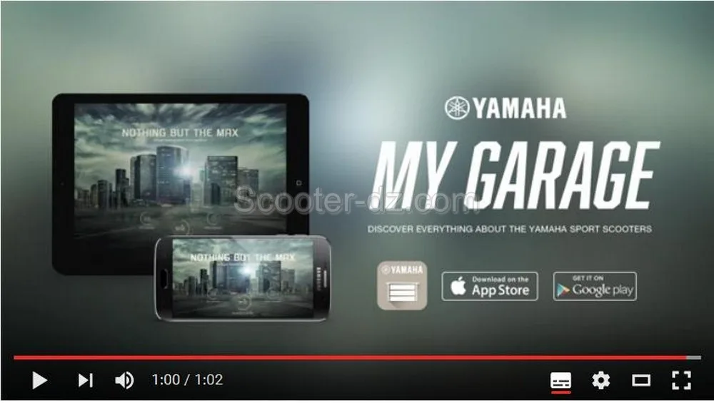 Yamaha lance son appli : My Garage Sport Scooter App