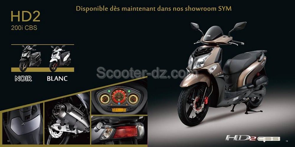 Après le JoyRide 200i EVO, c&rsquo;est au tour du SYM HD 2 200i CBS…