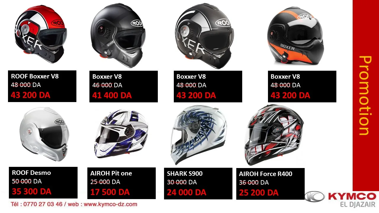 Promotion Casque : jusqu&rsquo;à – 30% sur Roof, Nexx, Airoh, Shark …