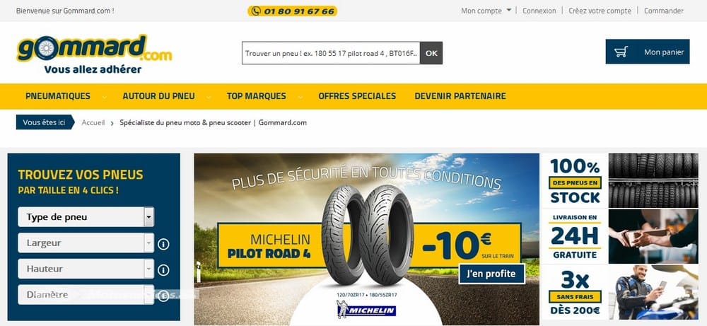 Pneus moto et scooter : Gommard.com, un nouveau site aux prix dégonflés !