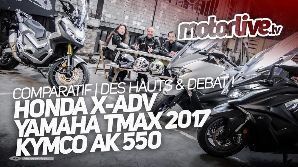Comparo Kymco AK 550 – Honda X-ADV – Yamaha Tmax : ça va barder !