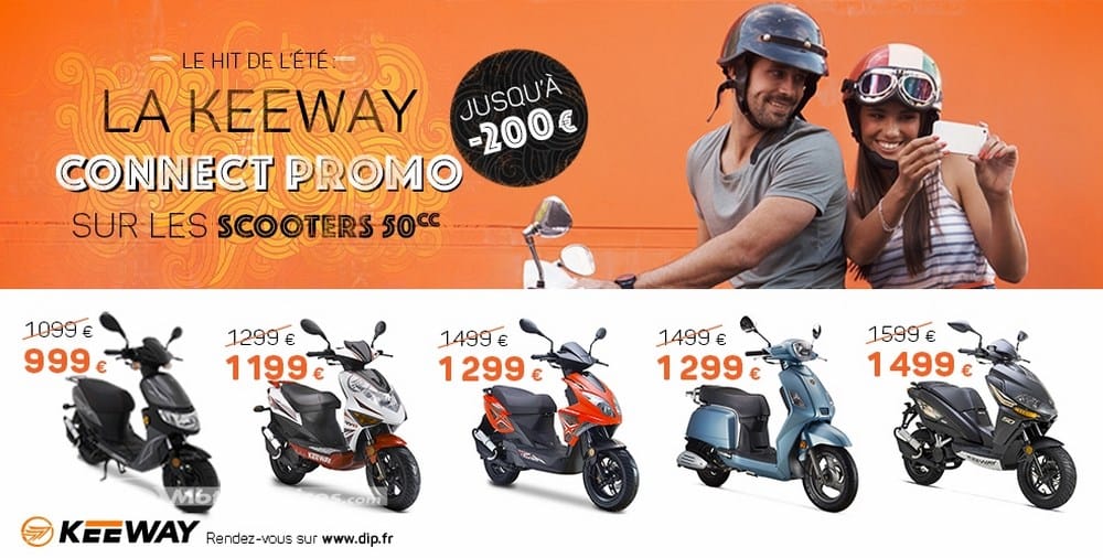 Keeway Connects : promo sur les scooters 50