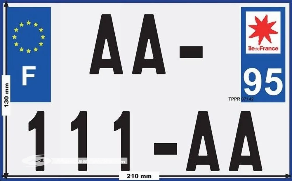 France : plaques d&rsquo;immatriculation : 210 x 130 mm, sinon PV !