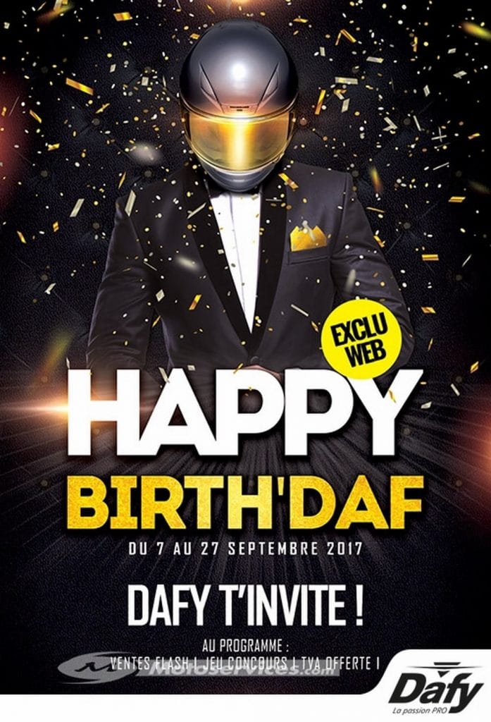 Dafy : offres spéciales Anniversaire et jeu concours