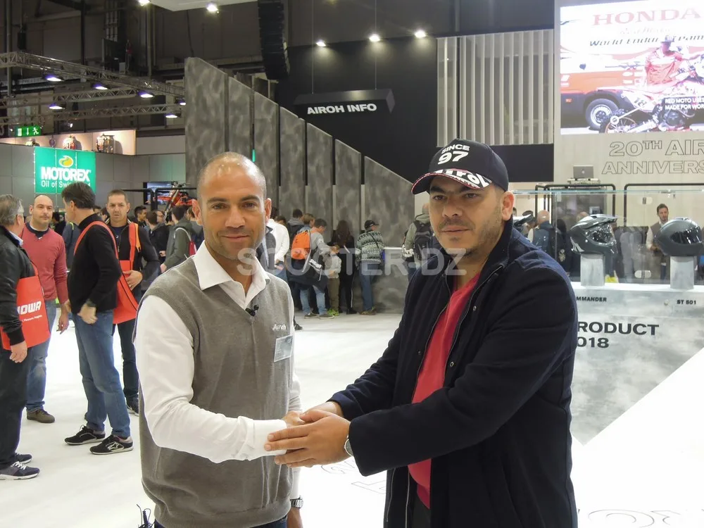EICMA 2017 : nouveauté Airoh avec Sidi Achour Motos Pièces