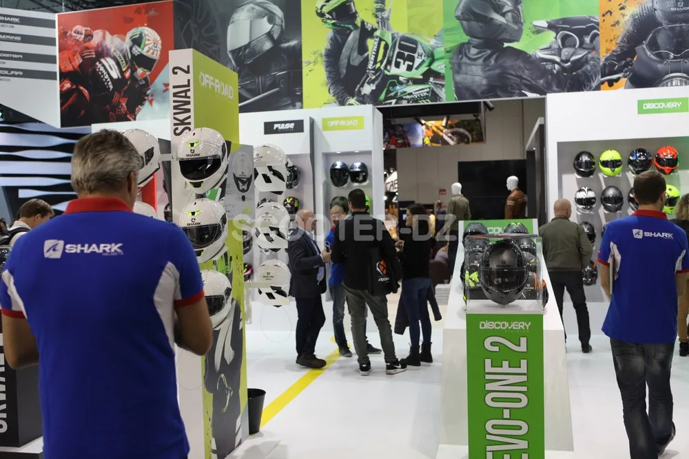 EICMA 2017 : gamme SHARK 2018 avec Sidi Achour Motos Pièces