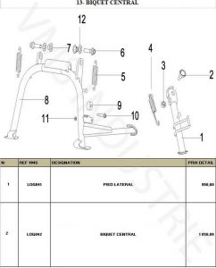 Catalogue pièces détachées : Keeway Logik 150 / Benelli Caffenero 150