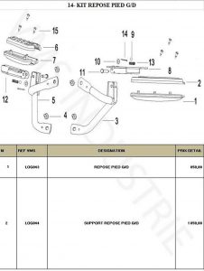 Catalogue pièces détachées : Keeway Logik 150 / Benelli Caffenero 150