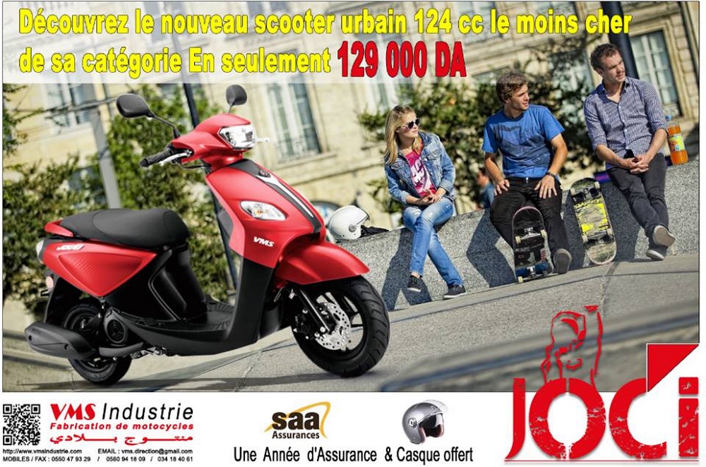 Scooter économique : le VMS Joc-i 125 à 129.000 dinars