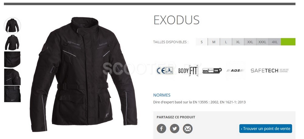 veste Bering Exodus noire à 27.000 dinars