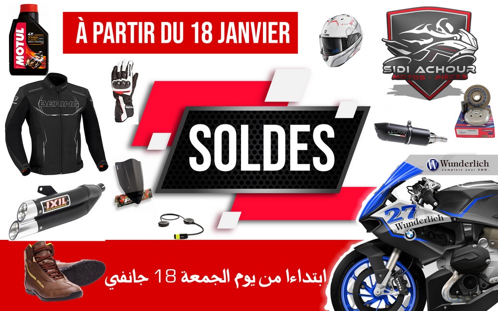 Soldes d&rsquo;Hiver :  Sidi Achour Motos Pièces offre des remises exceptionnelles sur toute sa gamme