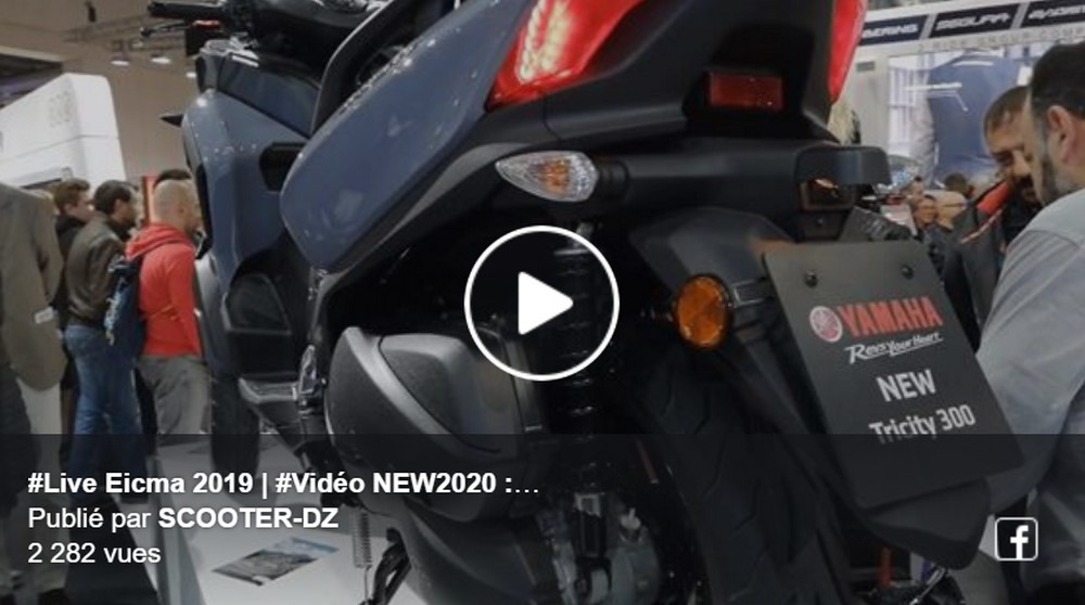 #Live Eicma 2019 | #Vidéo : YAMAHA Tricity 300 Nouveauté 2020