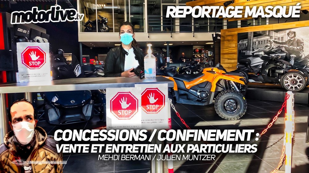 Vidéo concessions et confinement : vente moto et entretien aux particuliers
