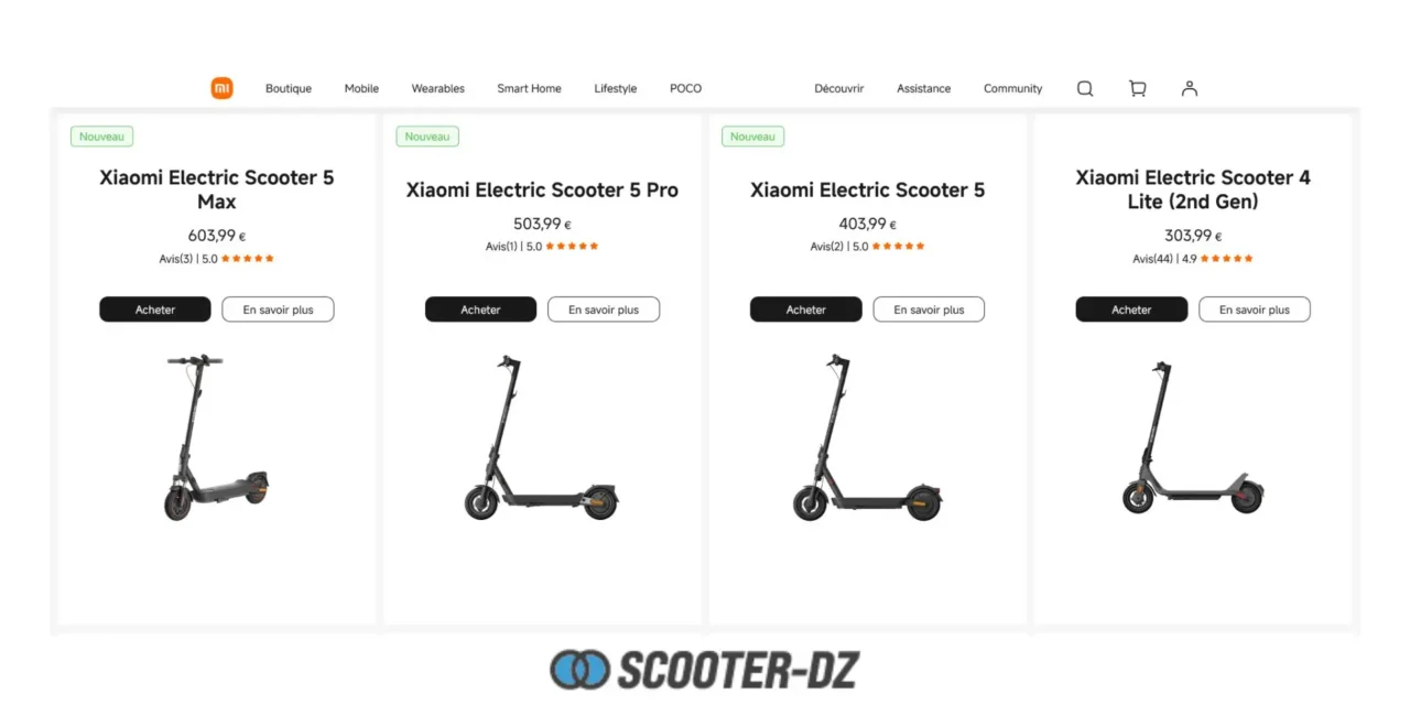 Xiaomi Electric Scooter 5 : une nouvelle gamme de trottinettes électriques pour 2025