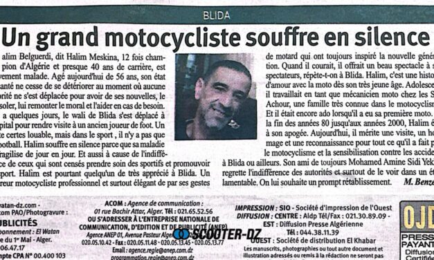 ️ Halim Belghirdi, 12 fois champion d’Algérie moto, lutte aujourd’hui dans l’oubli et le silence
